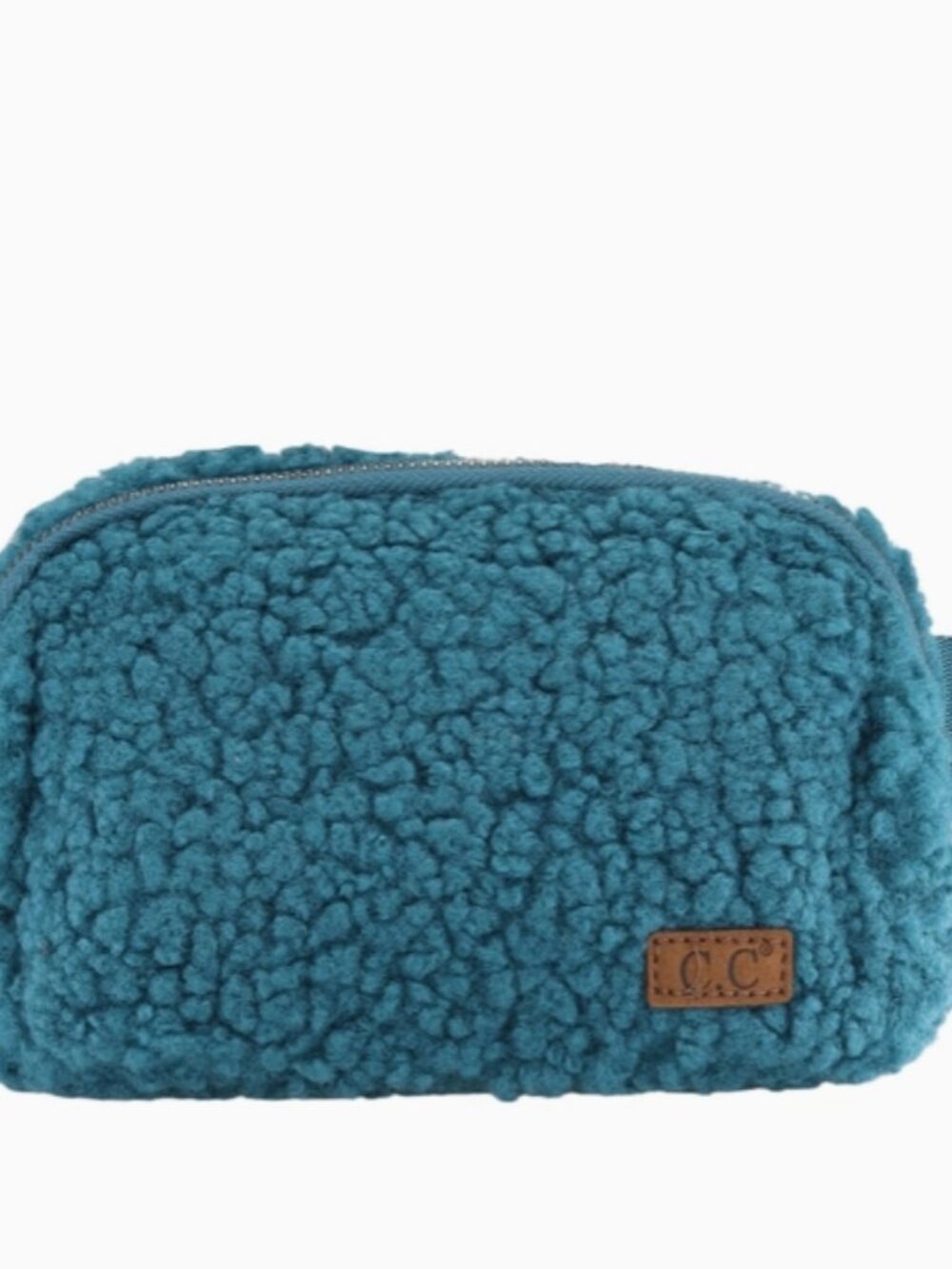 C.C Belt Bag Fanny Pack Teal Sherpa Faux Fur